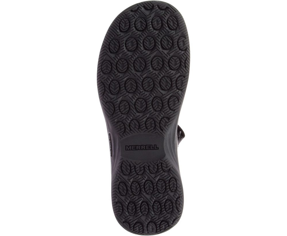 Sandały Merrell Męskie Czarne - Tideriser Luna Strap Skórzane - 340657-OMF